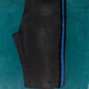 Blue and black jeans